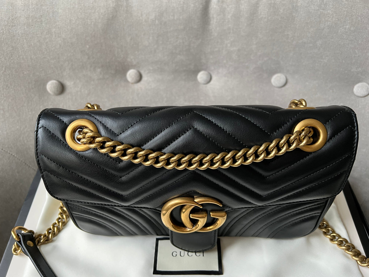 Gucci GG Black Marmont Small Shoulder Bag (RRP £1800)