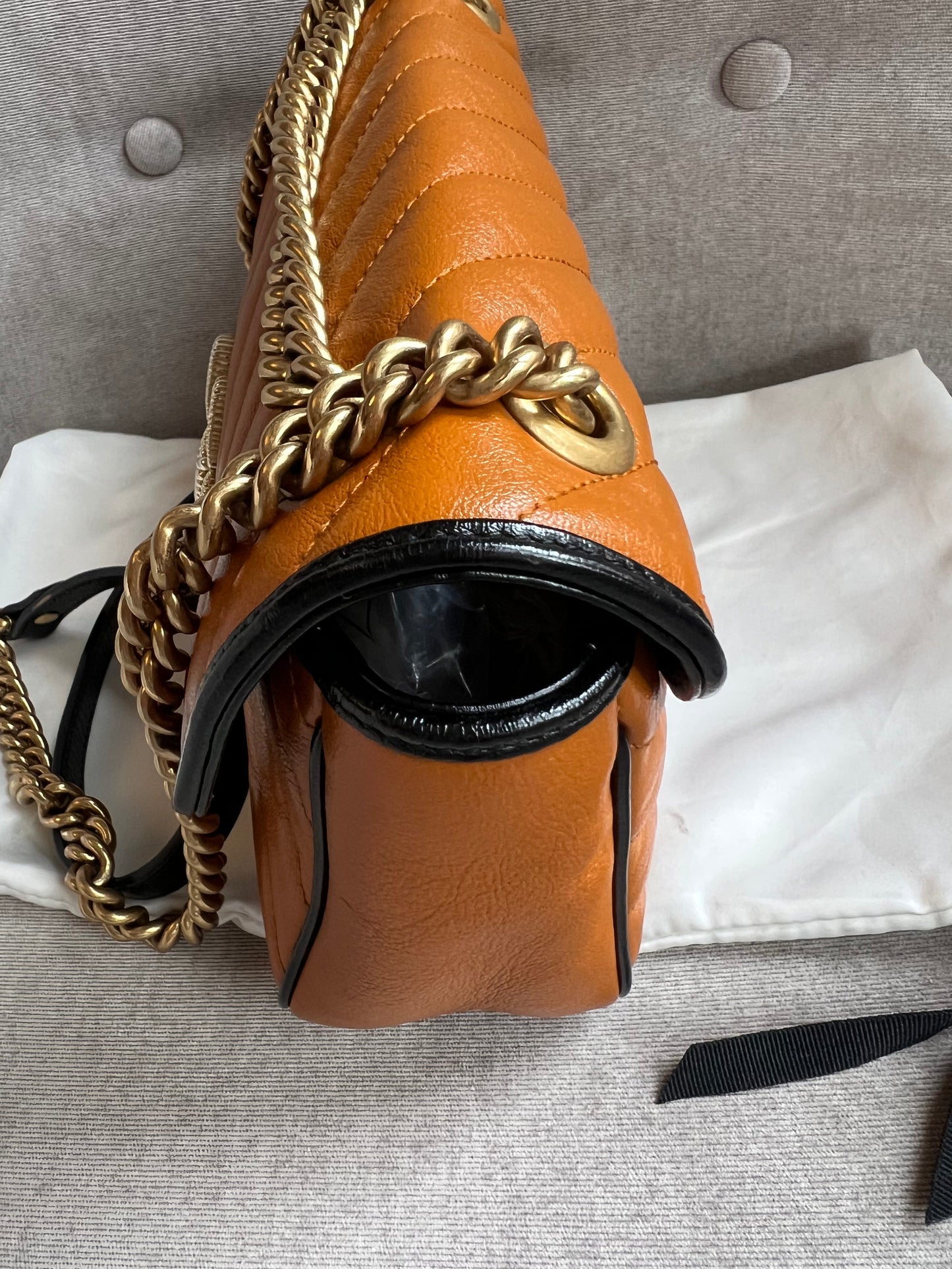 Gucci GG Torchon Tan Marmont Small Shoulder Bag