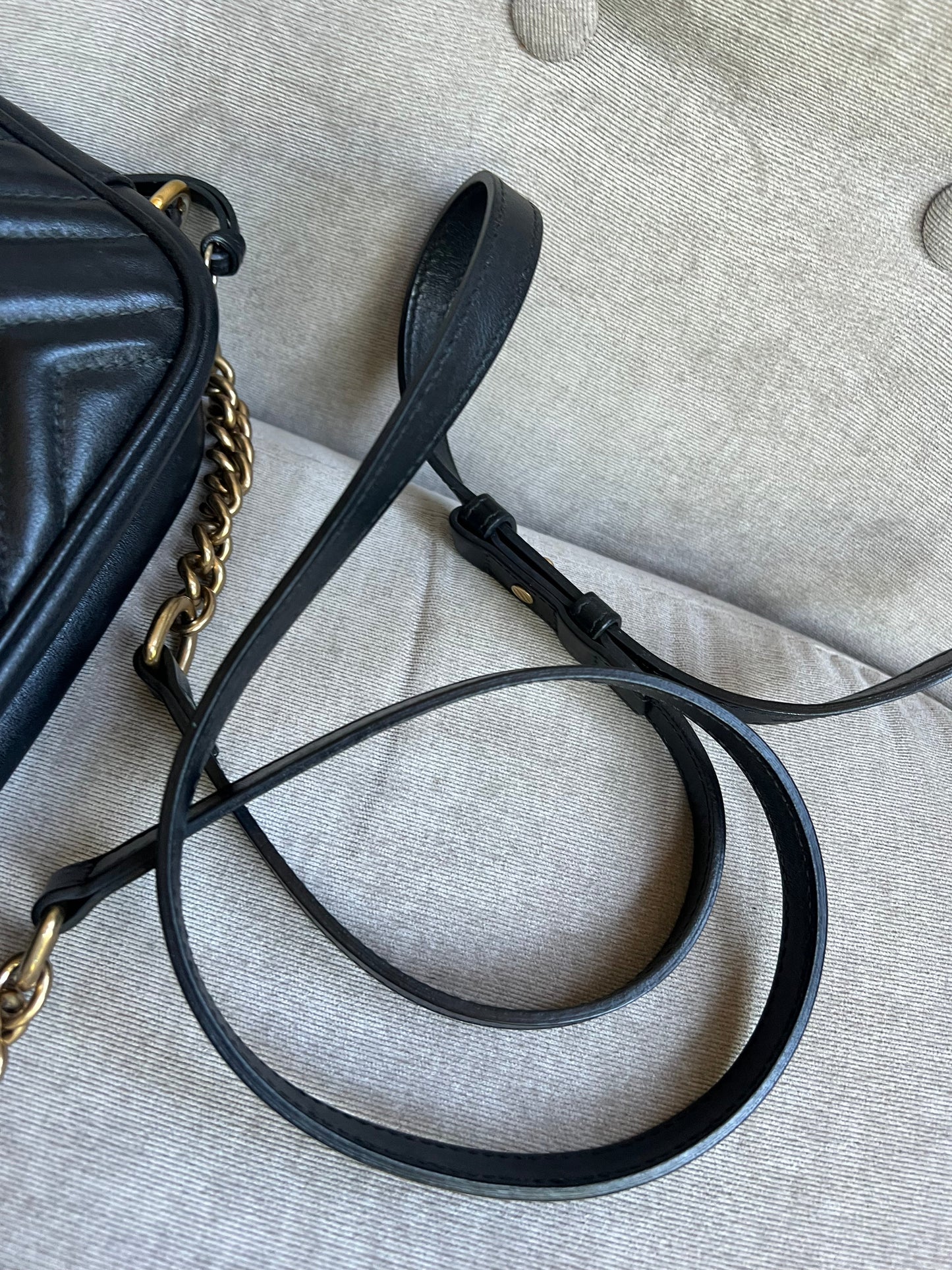 Gucci GG Black Marmont Small Shoulder Bag