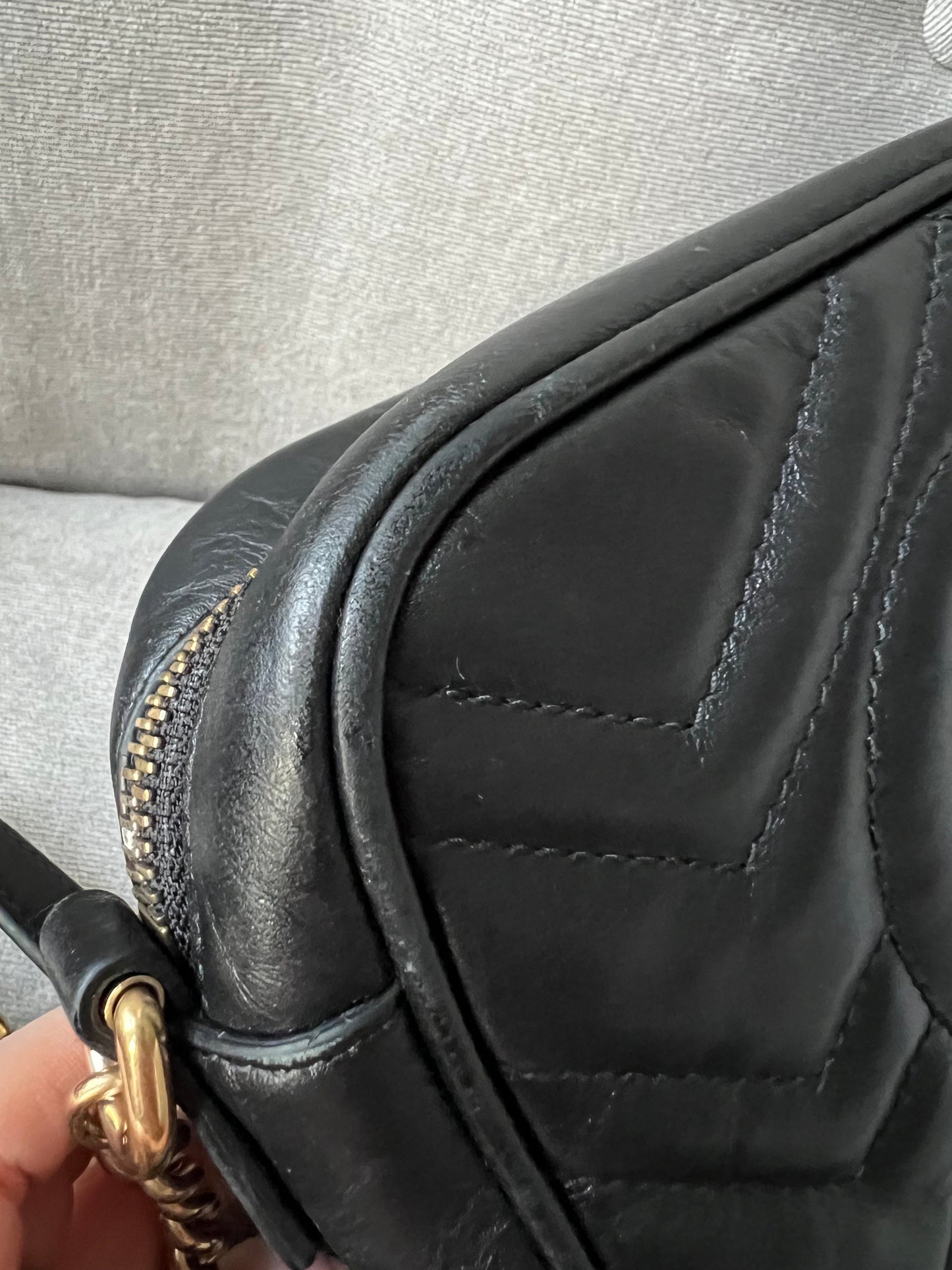 Gucci GG Black Marmont Mini Shoulder Bag (RRP £1,160)