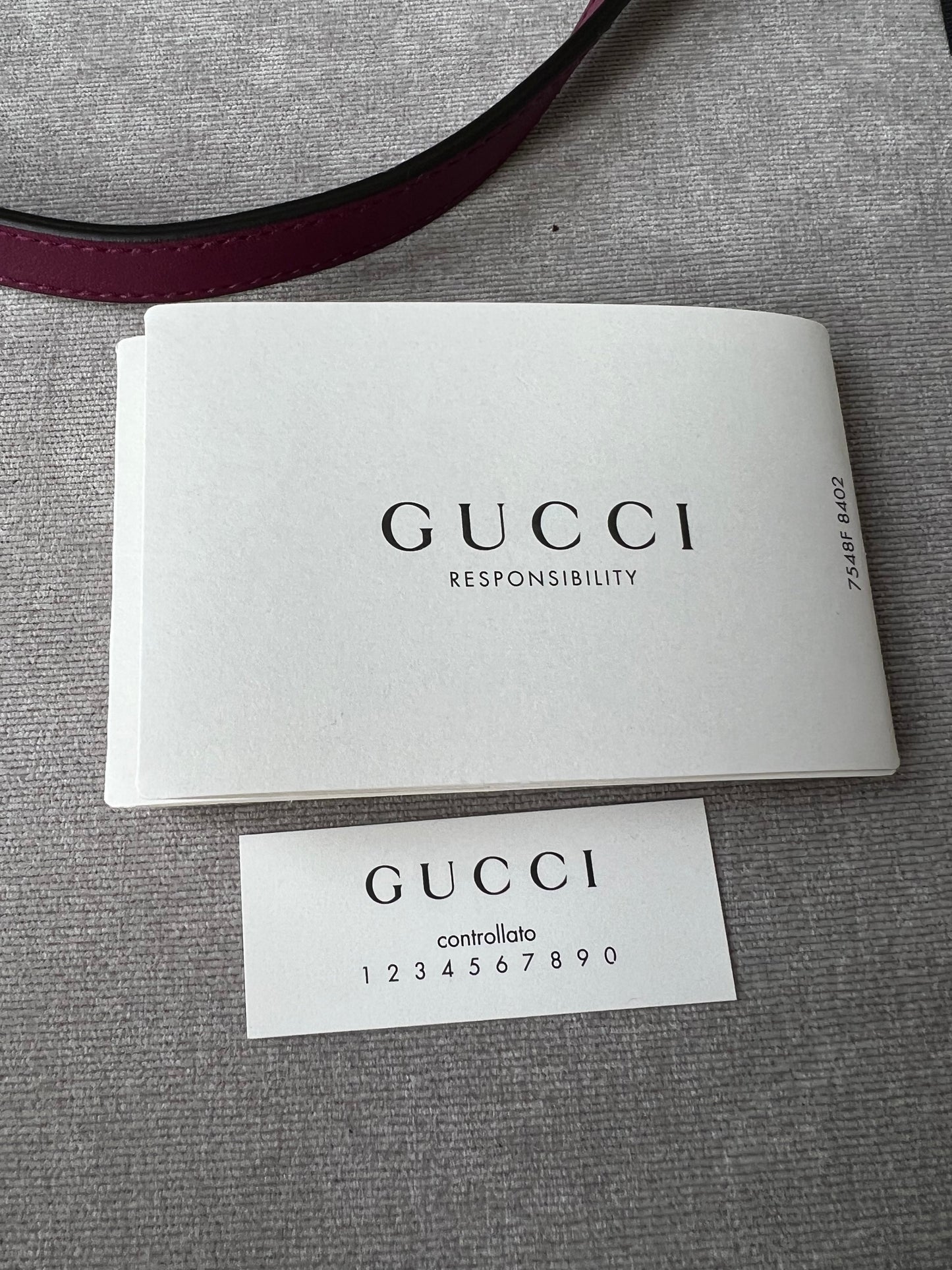 Gucci GG Fuschia Velvet tMarmont Small Shoulder Bag (RRP £1490)