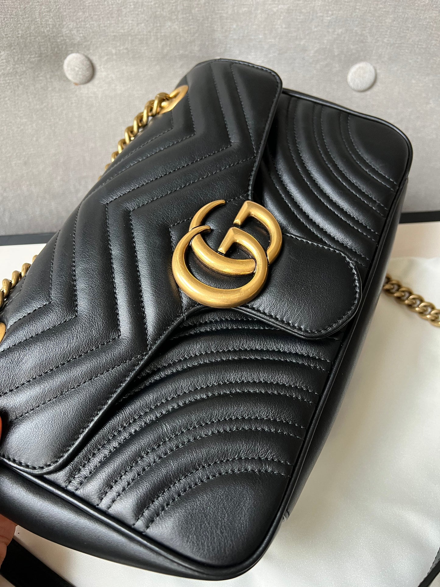 Gucci GG Black Marmont Small Shoulder Bag (RRP £1800)