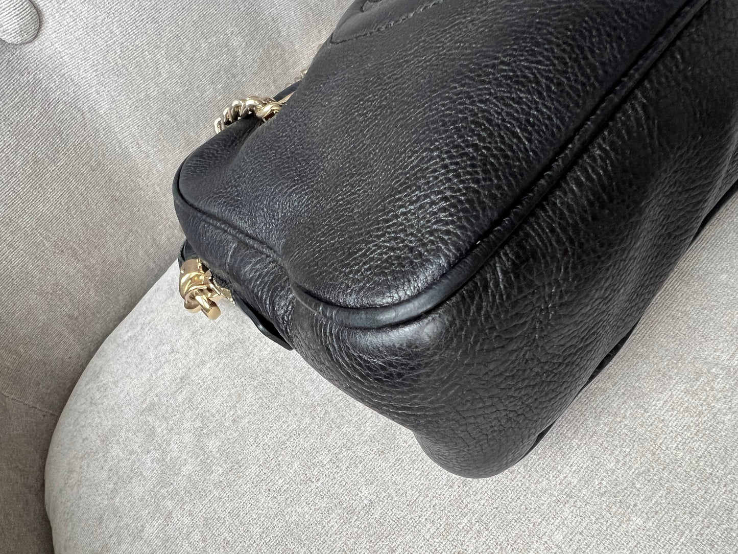 Gucci Black Small Soho Chain Tote