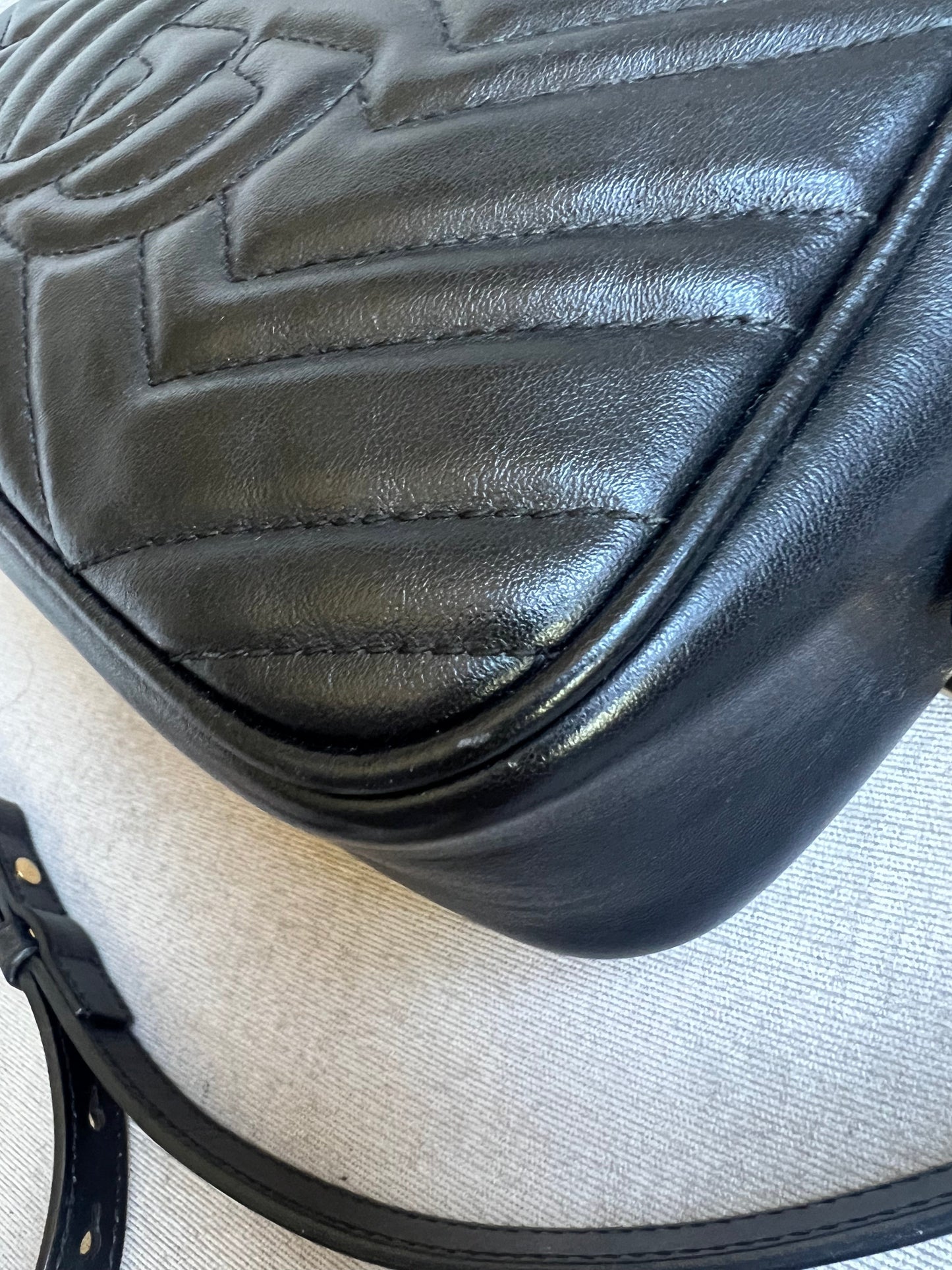 Gucci GG Black Marmont Small Shoulder Bag