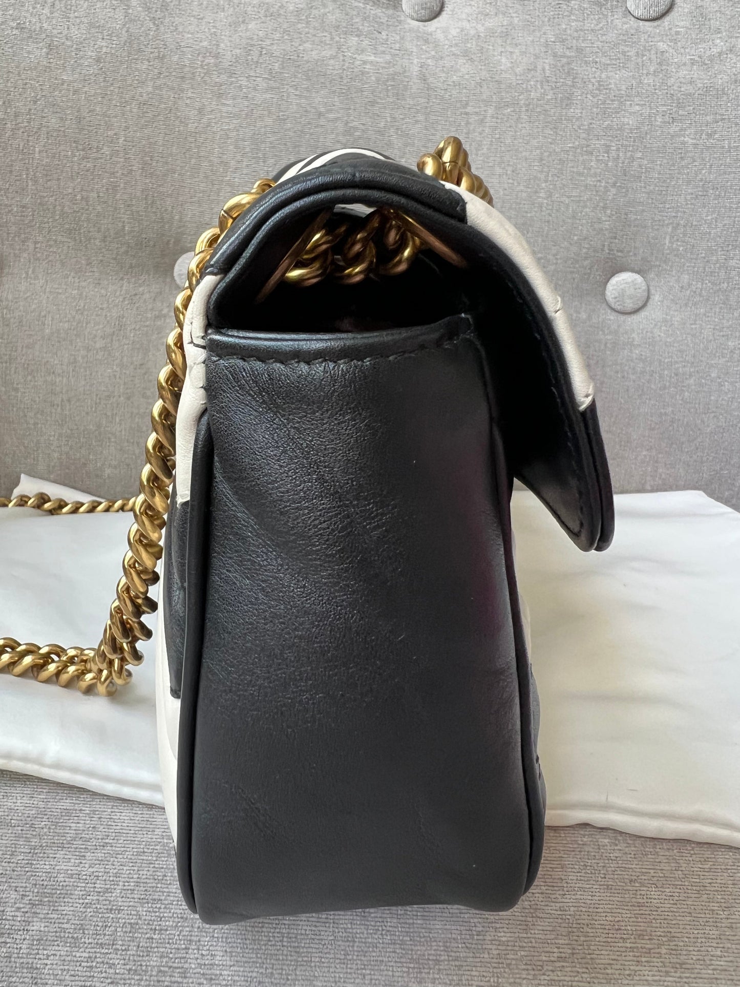 Gucci GG Black and White Marmont Small Shoulder Bag (RRP £1800)