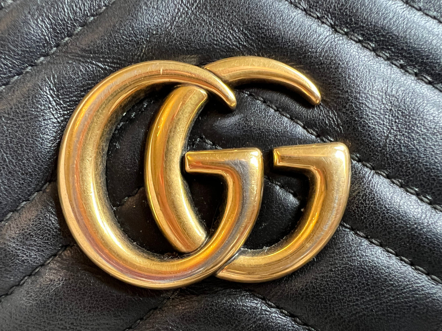 Gucci GG Black Marmont Small Shoulder Bag