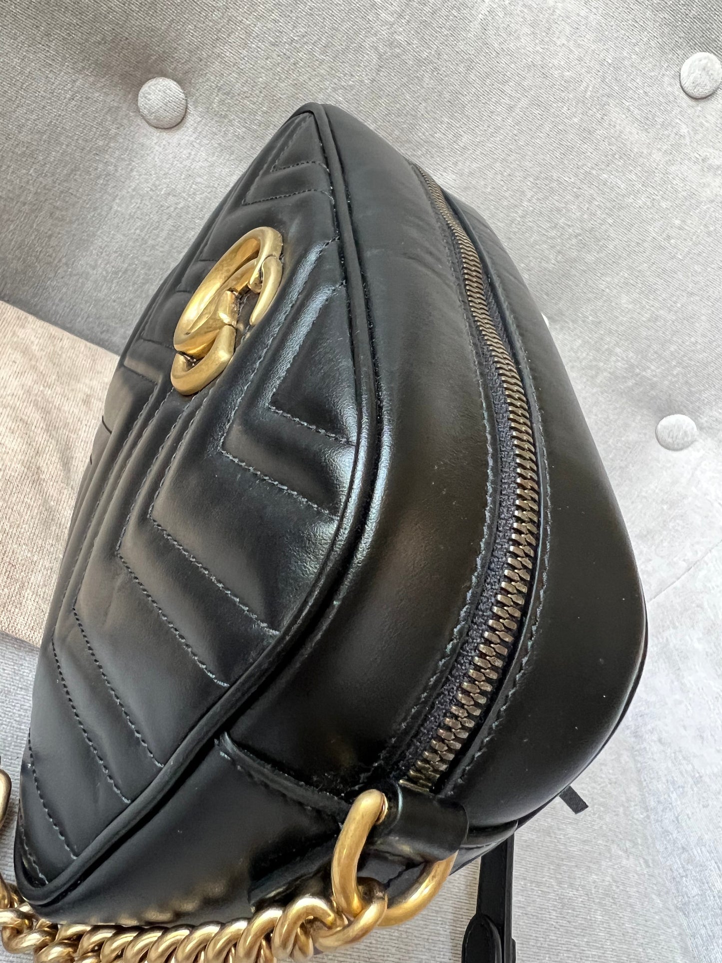 Gucci GG Black Marmont Small Shoulder Bag