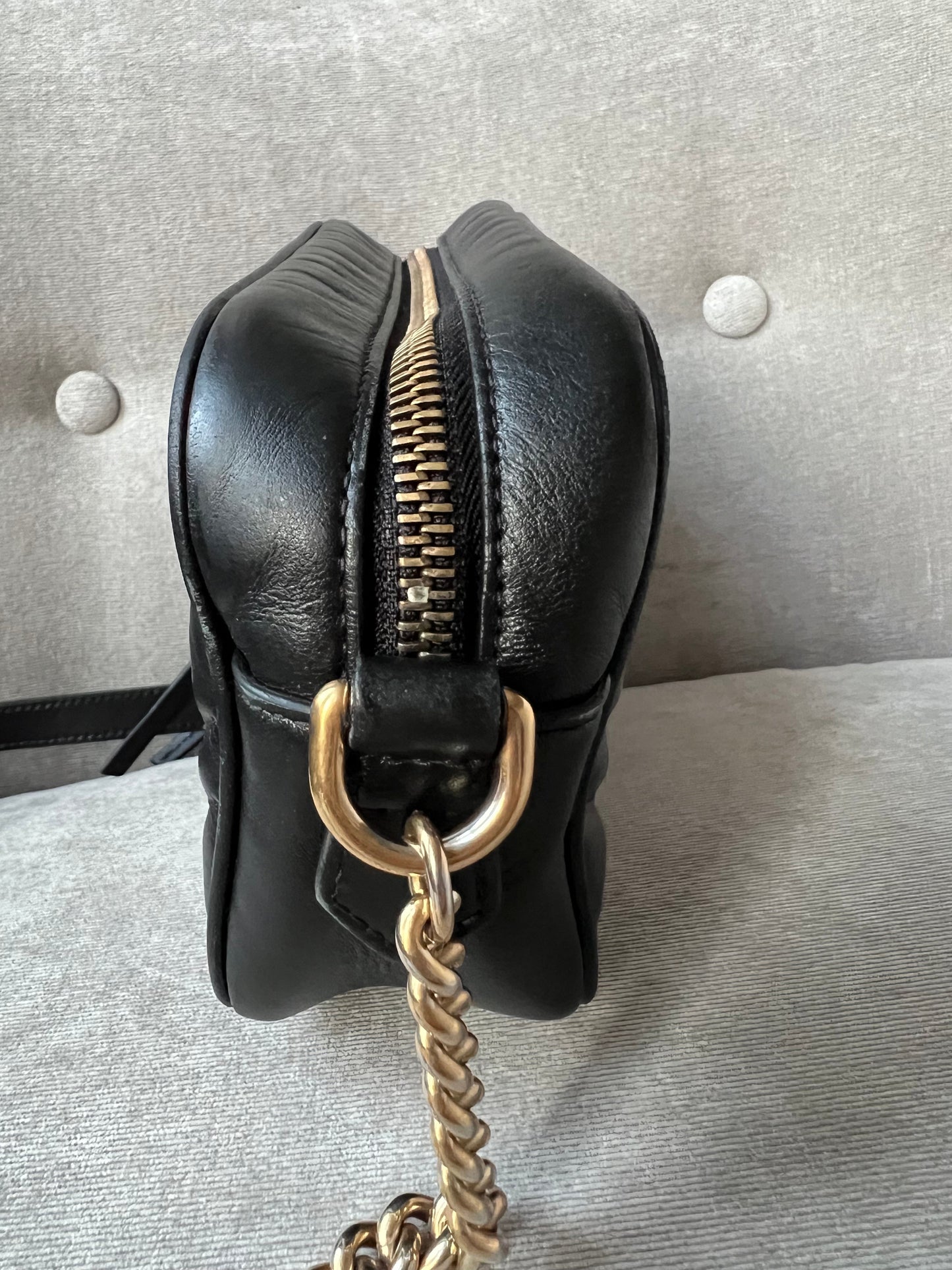 Gucci GG Black Marmont Mini Shoulder Bag (RRP £1,160)