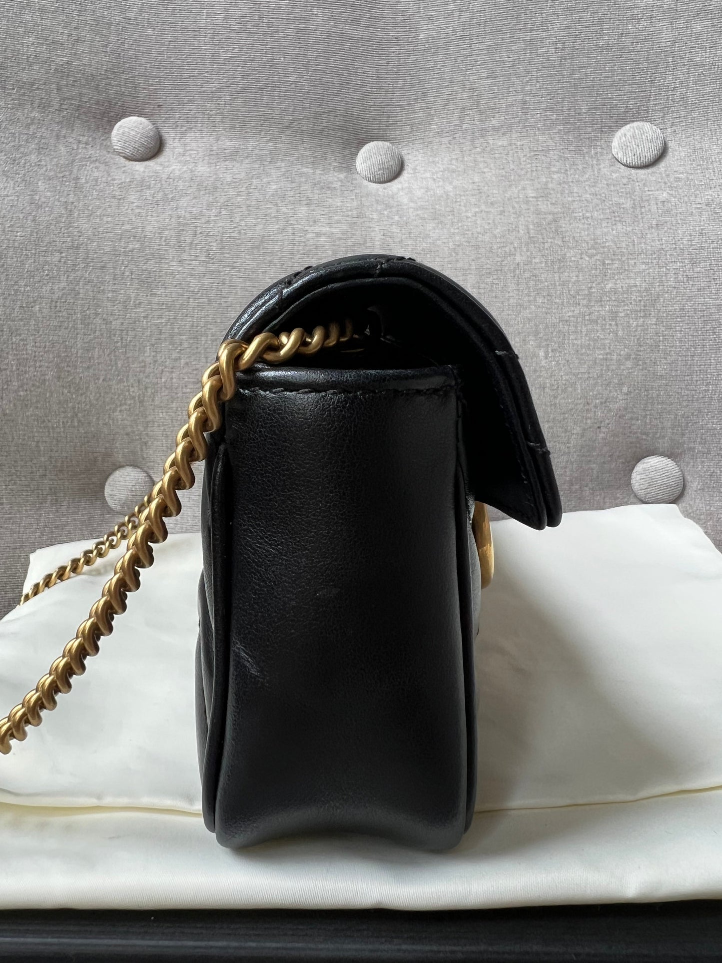 Gucci GG Black Marmont Super Mini Shoulder Bag