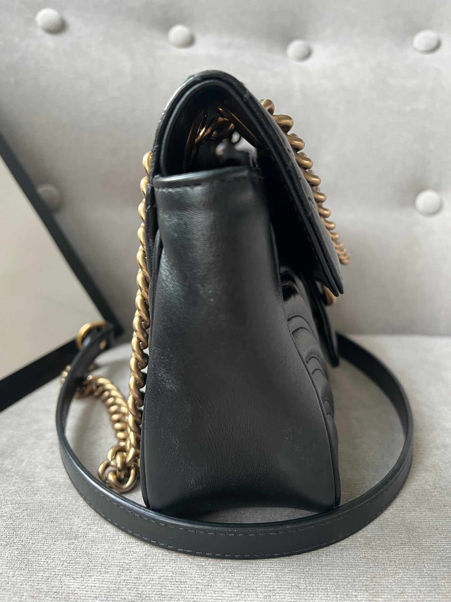 Gucci GG Black Marmont Small Shoulder Bag