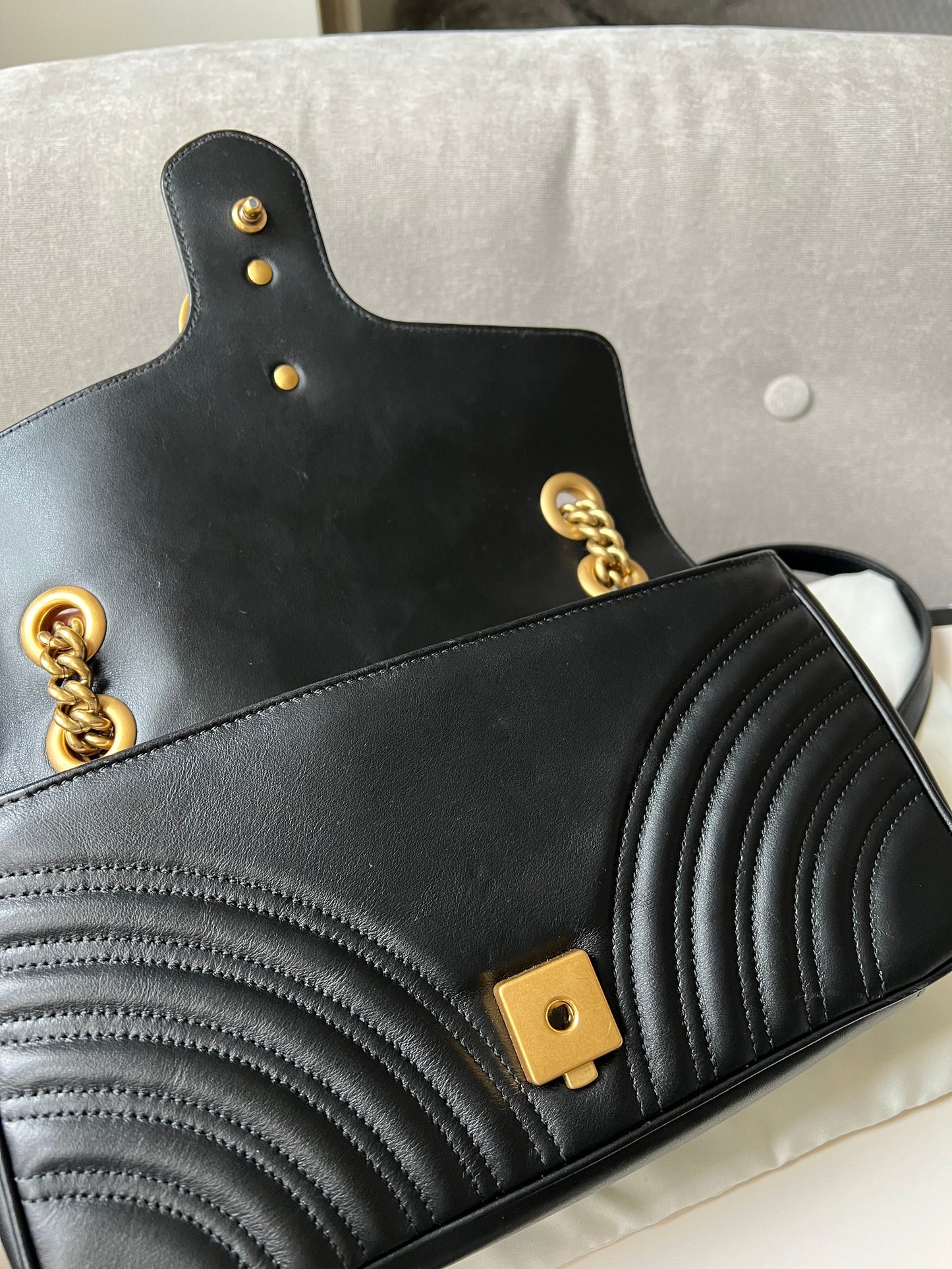 Gucci GG Black Marmont Small Shoulder Bag (RRP £1800)