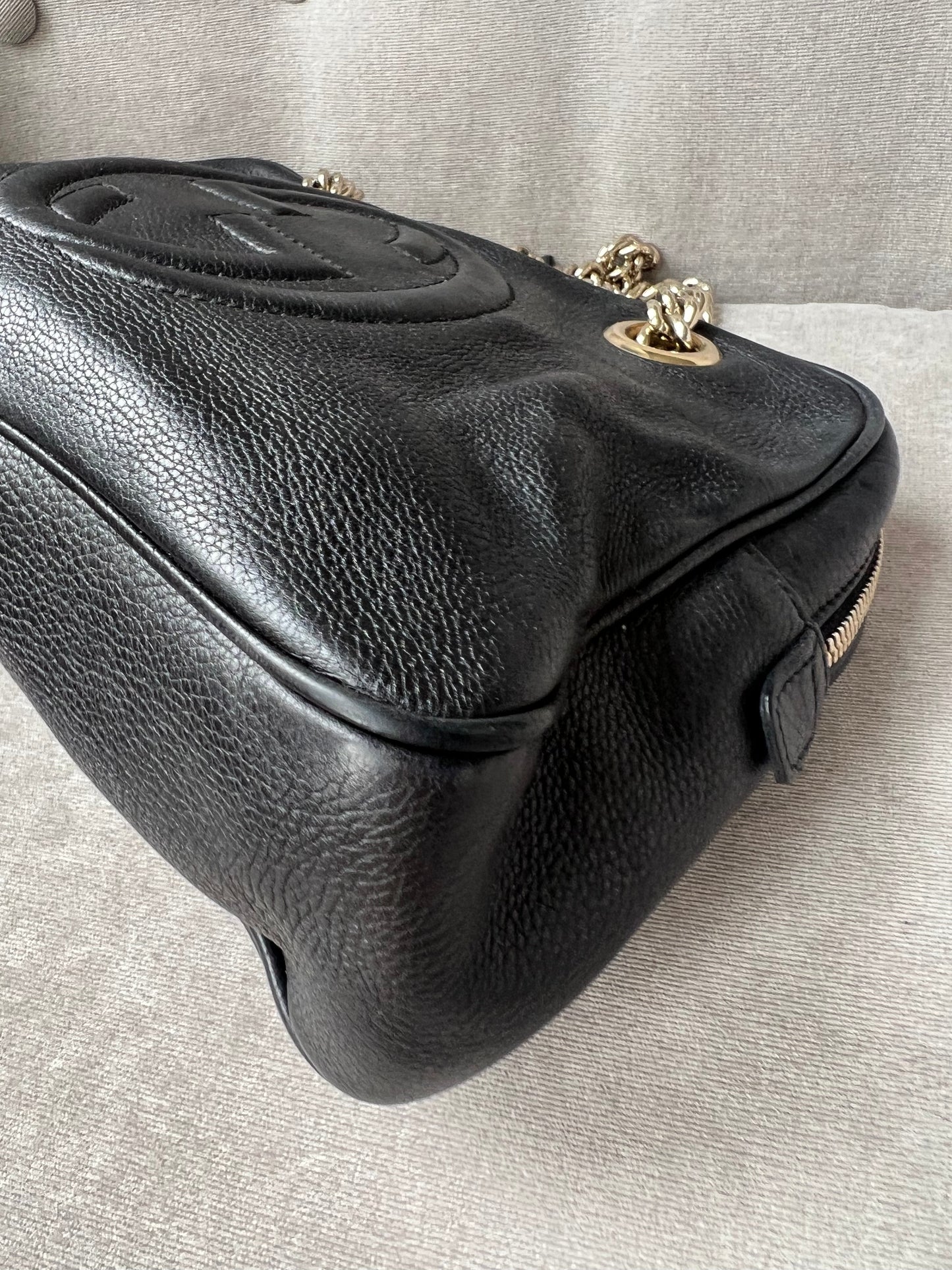 Gucci Black Small Soho Chain Tote