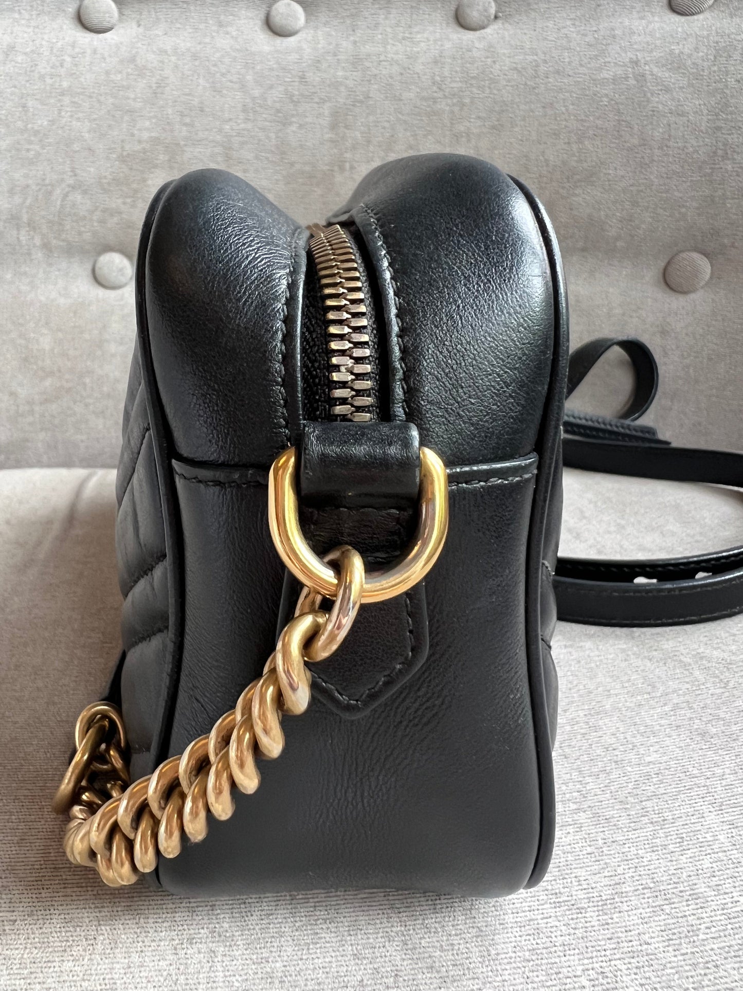 Gucci GG Black Marmont Small Shoulder Bag