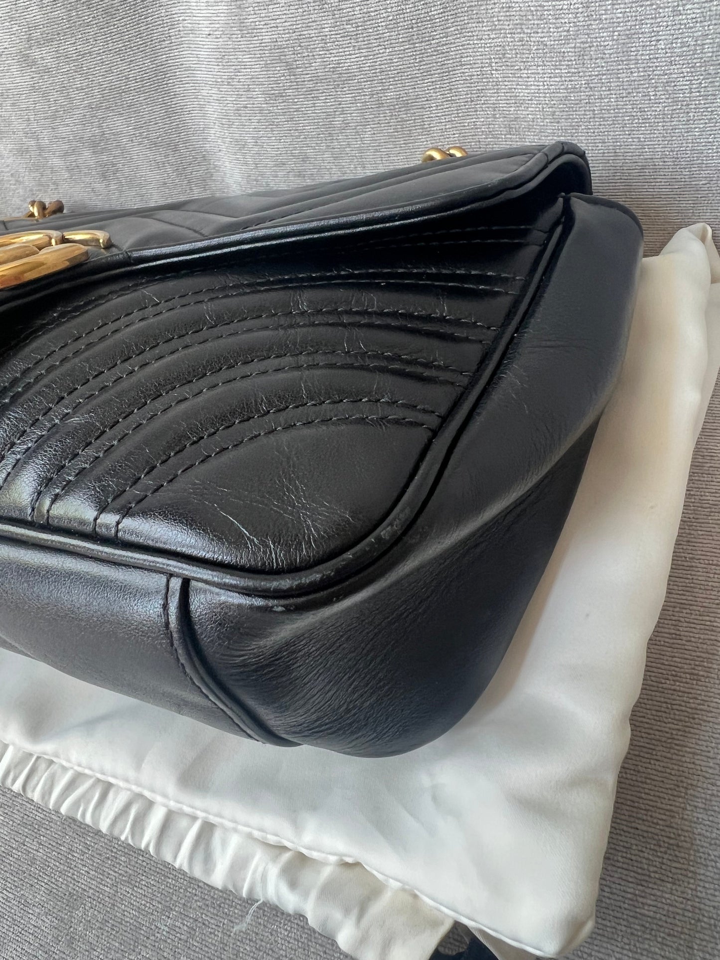 Gucci GG Black Marmont Small Shoulder Bag (RRP £1800)