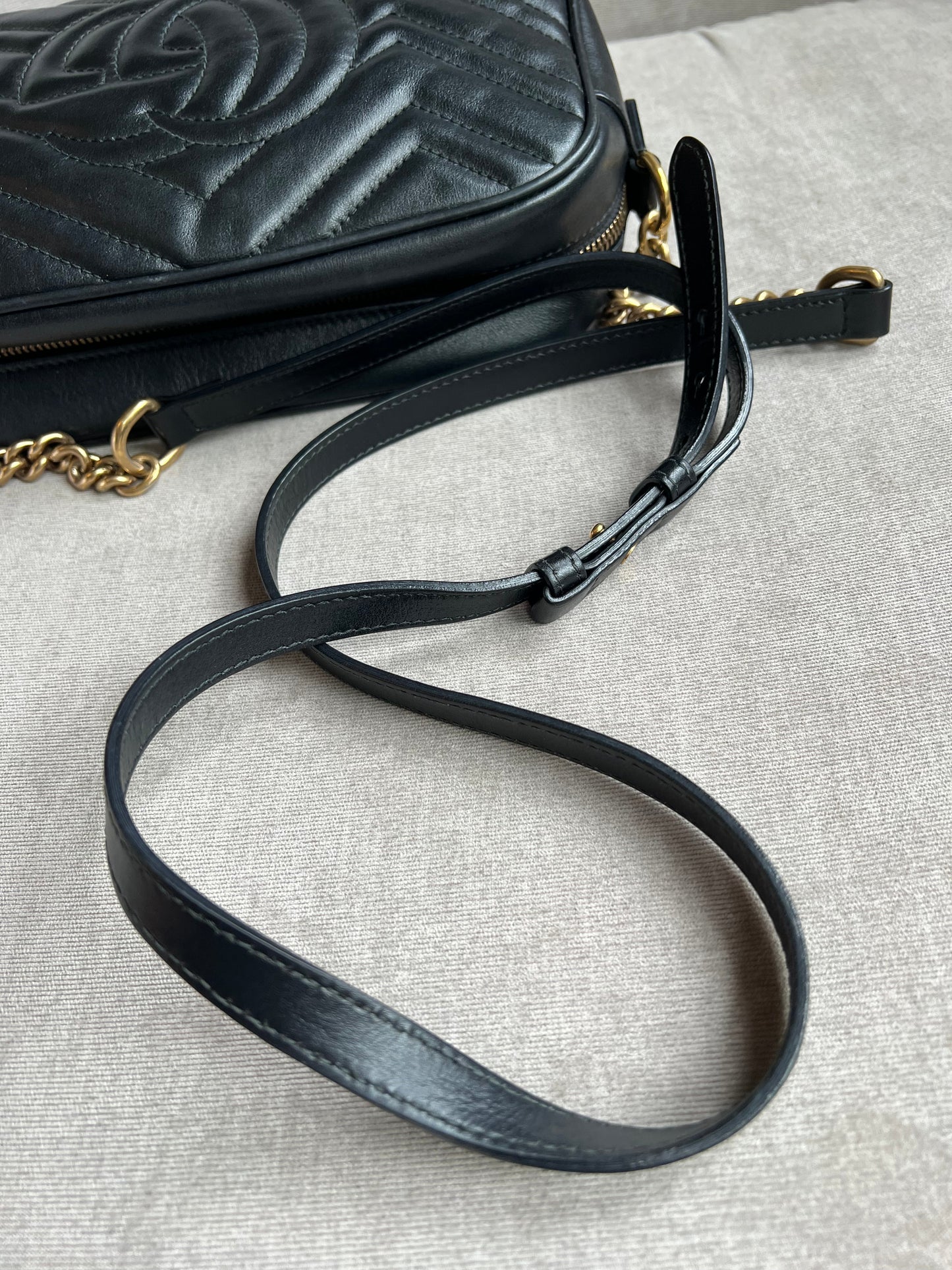 Gucci GG Black Marmont Small Shoulder Bag