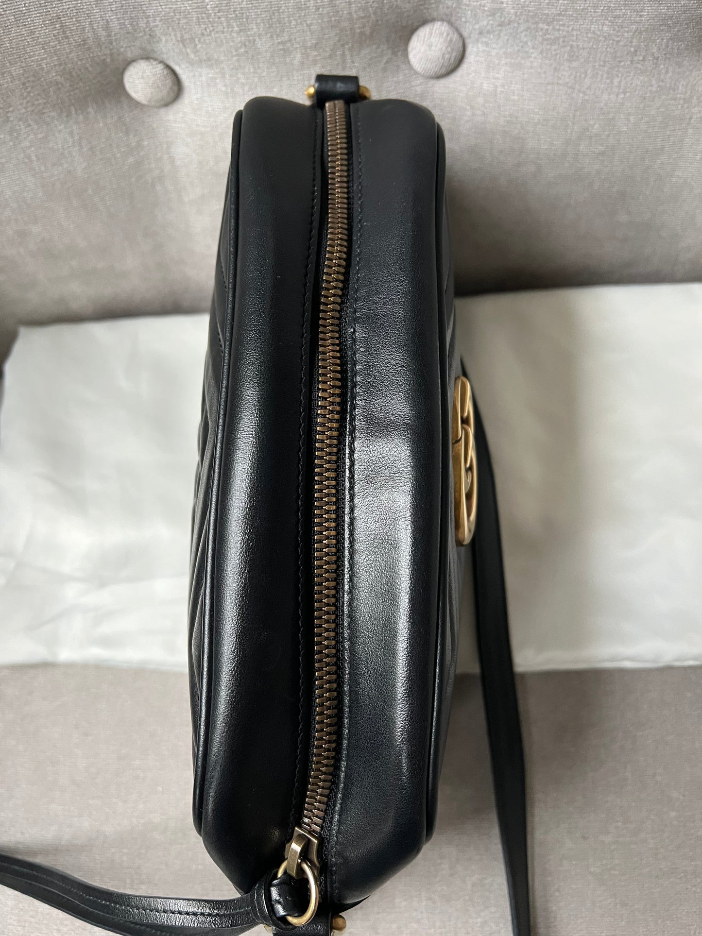 Gucci GG Black Marmont Small Shoulder Bag