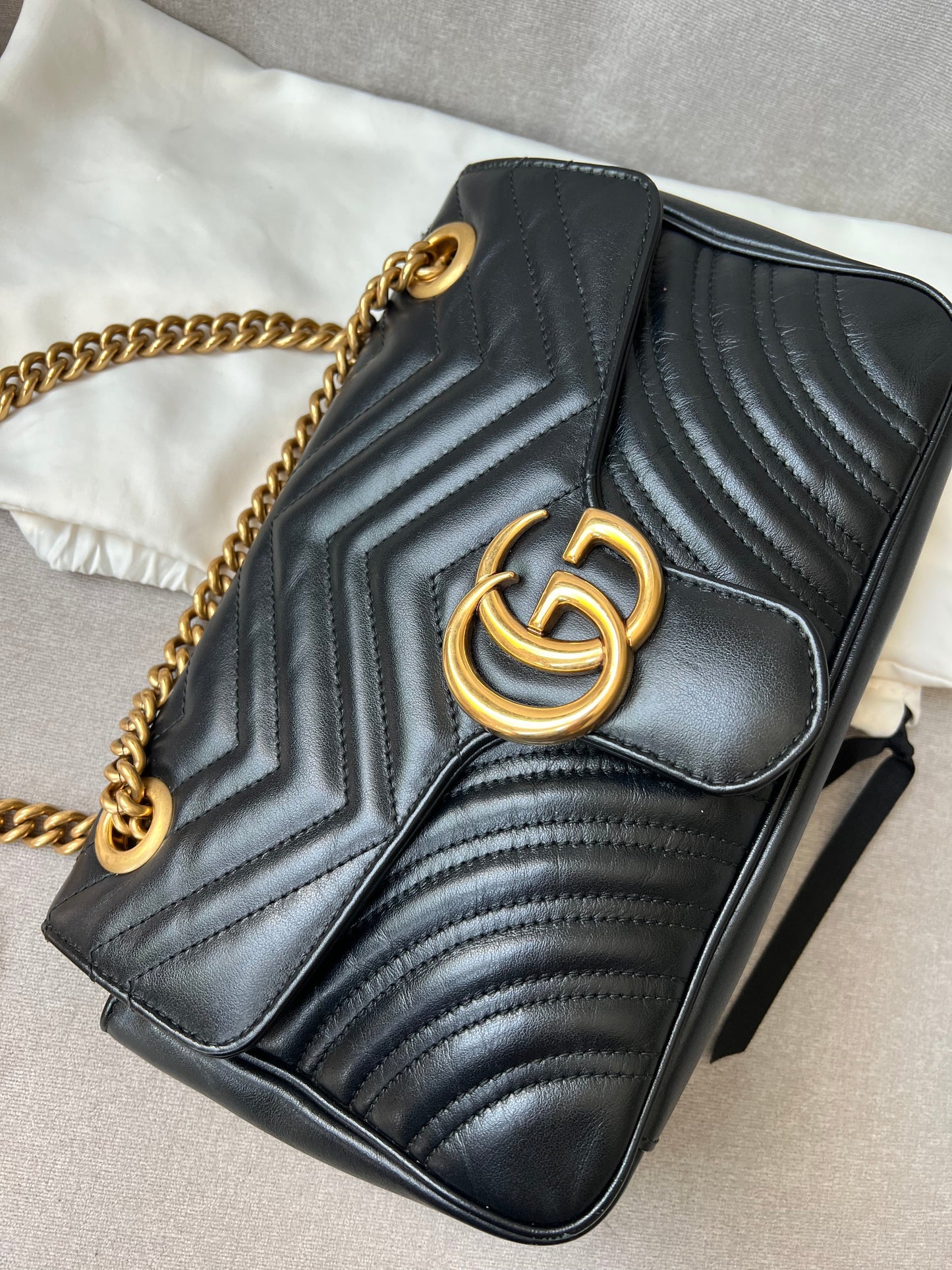 Gucci GG Black Marmont Small Shoulder Bag (RRP £1800)
