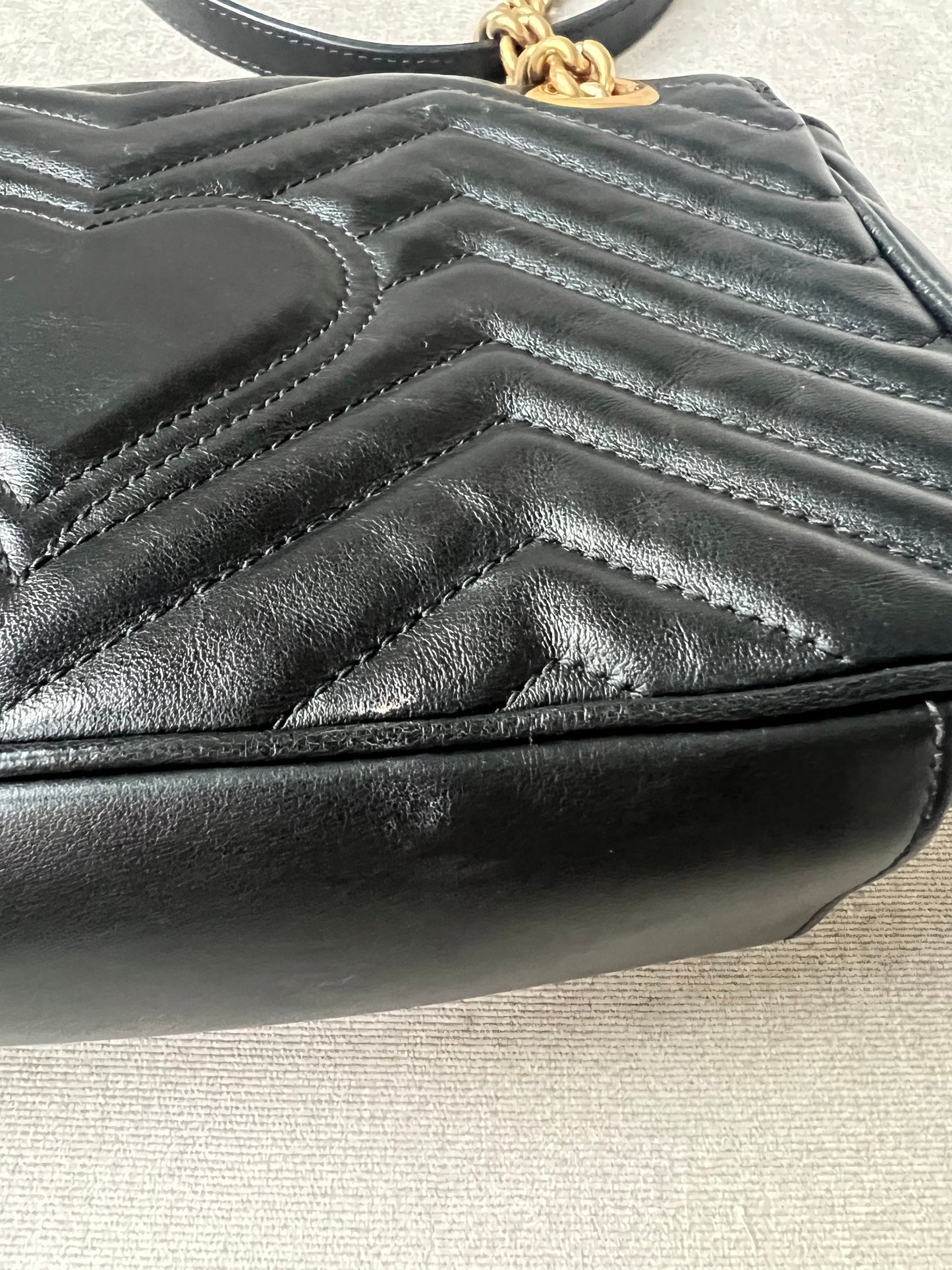 Gucci GG Black Marmont Small Shoulder Bag