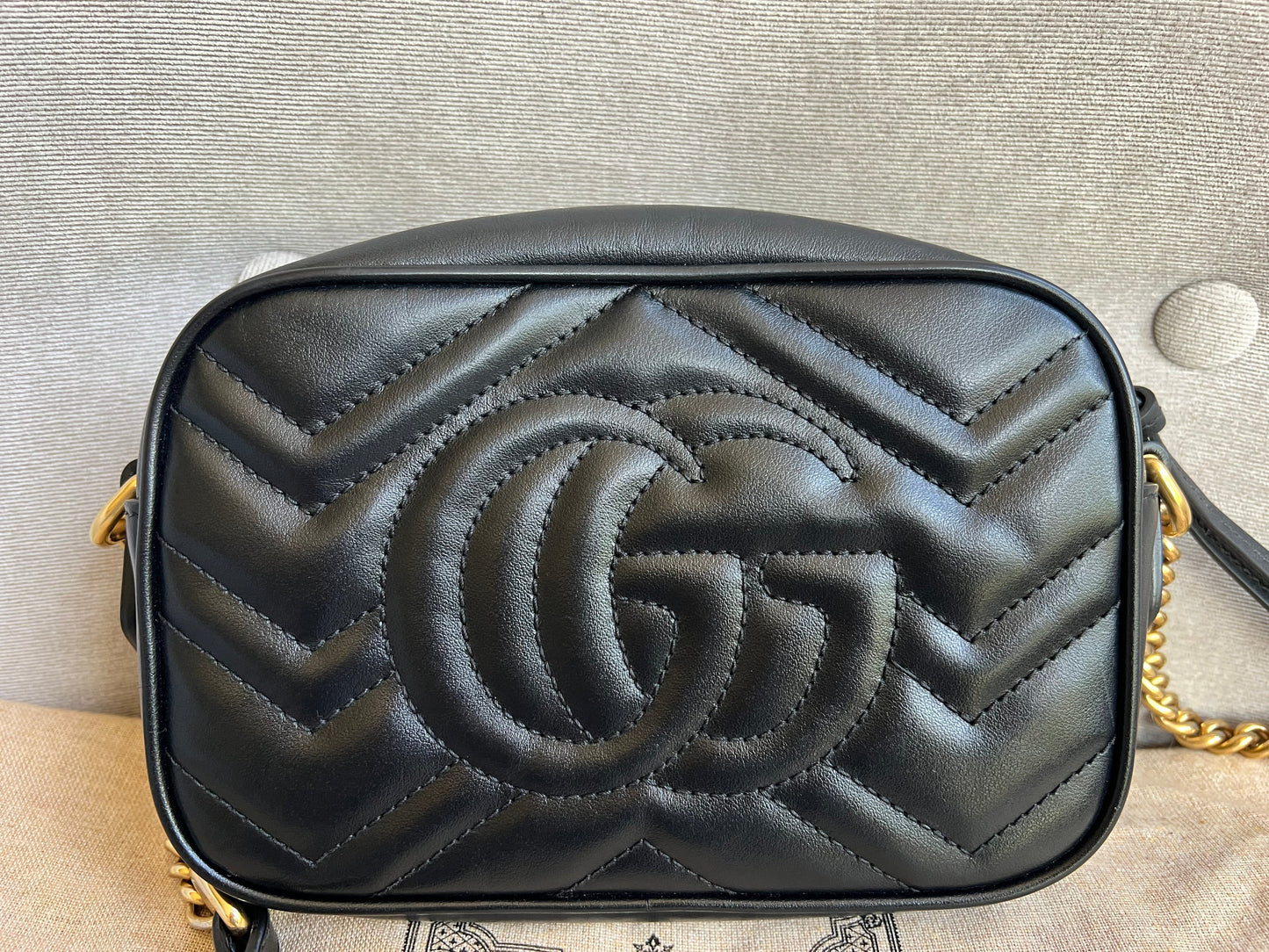 Gucci GG Black Marmont Mini Shoulder Bag