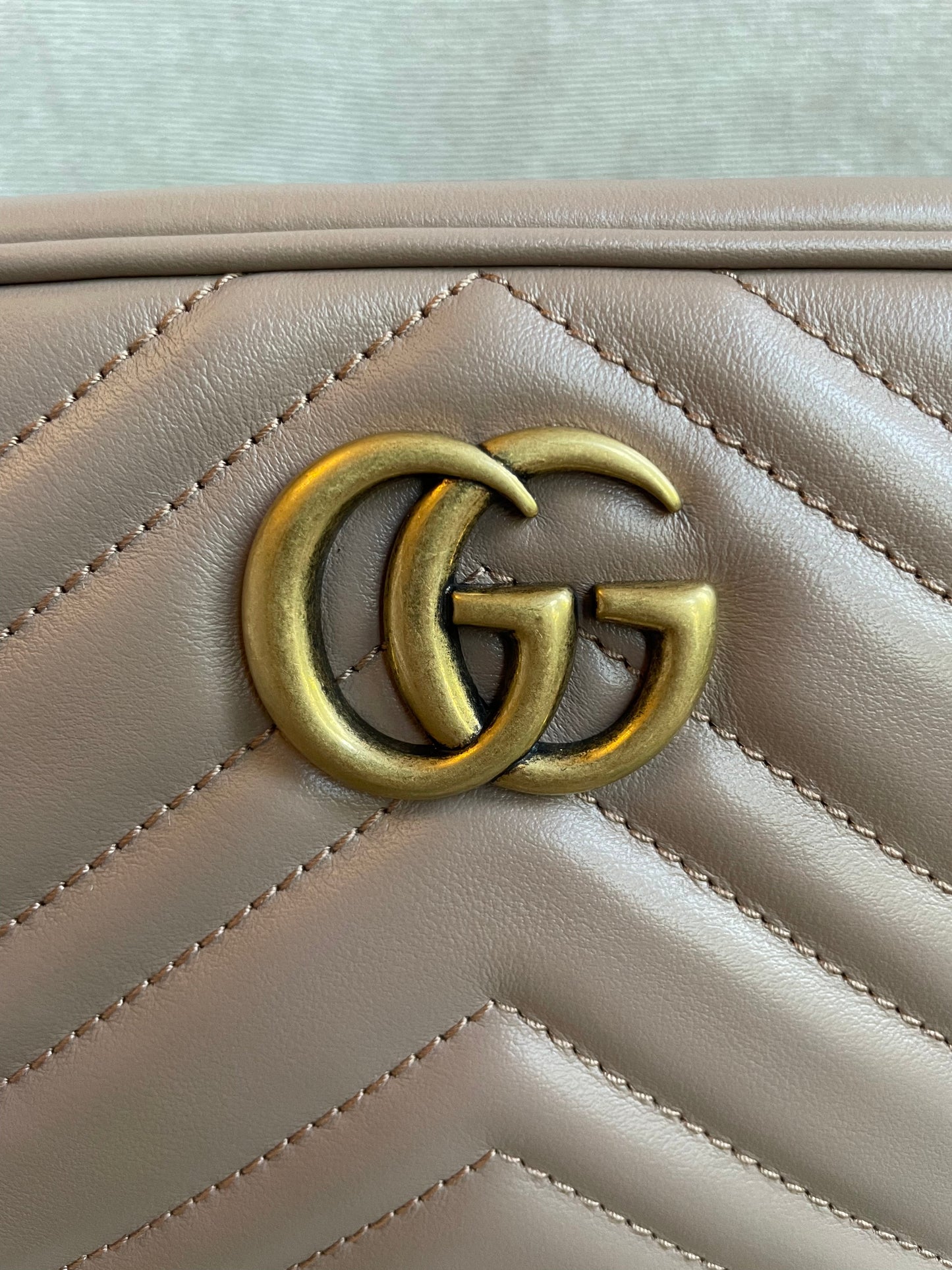 Gucci GG Dusty Pink Marmont Mini Shoulder Bag