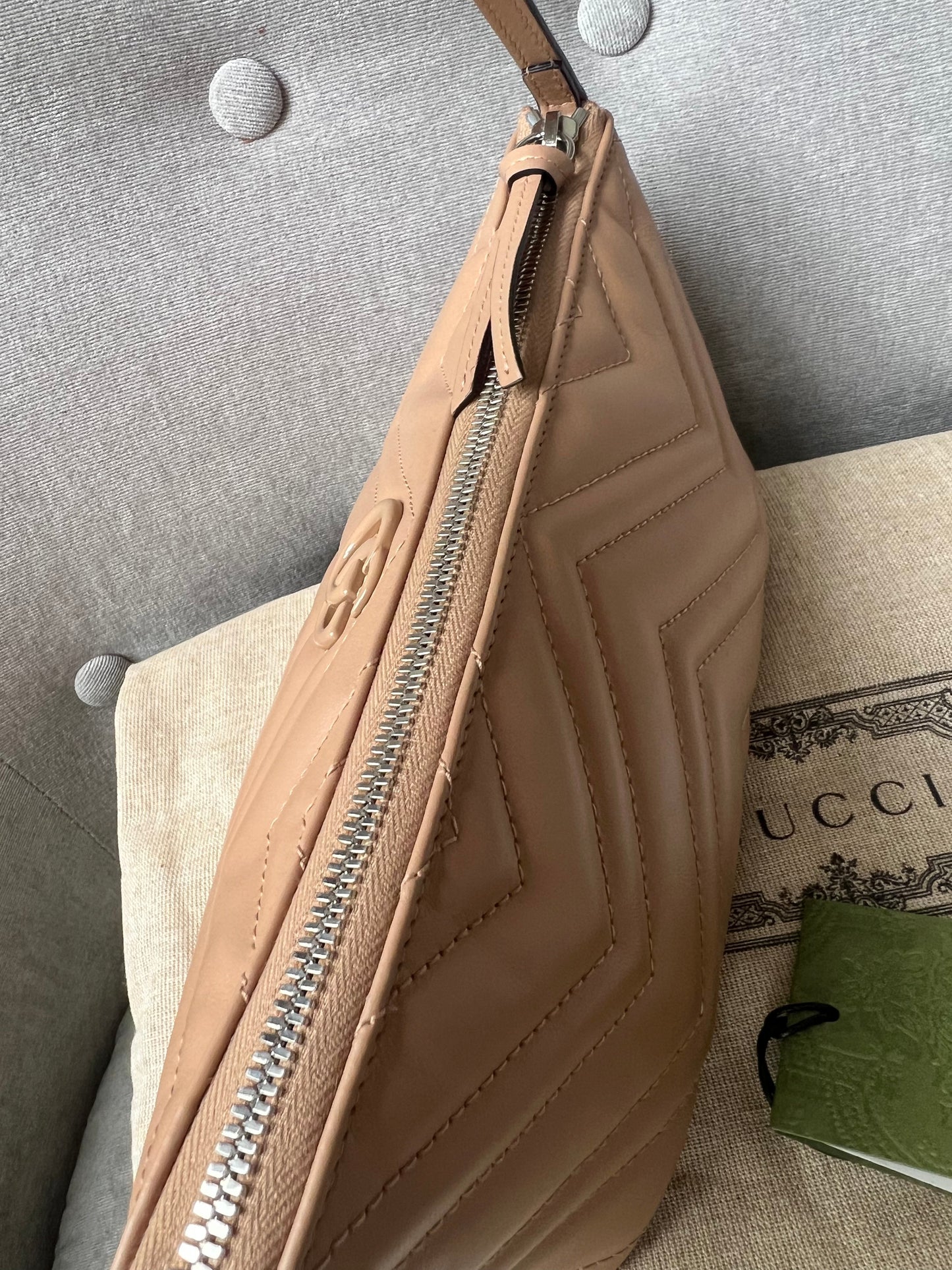 Gucci GG Rose Beige Marmont Shoulder Bag