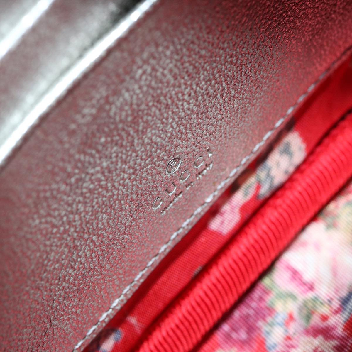 GUCCI Horse Bit Pochette Shoulder Bag Lamb Skin Red Blue 534951 jk3012