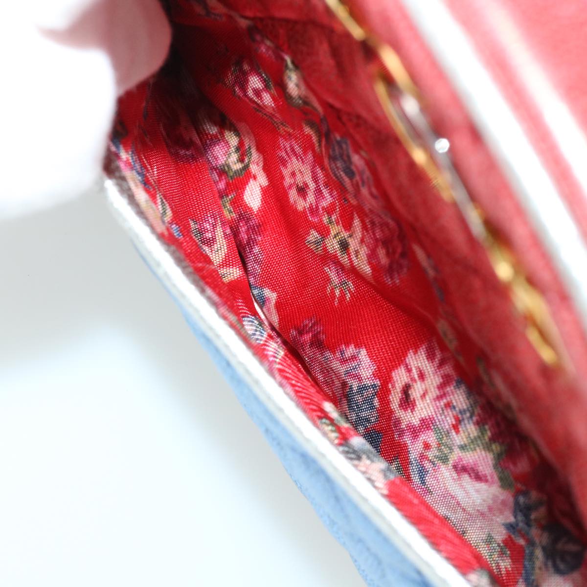 GUCCI Horse Bit Pochette Shoulder Bag Lamb Skin Red Blue 534951 jk3012