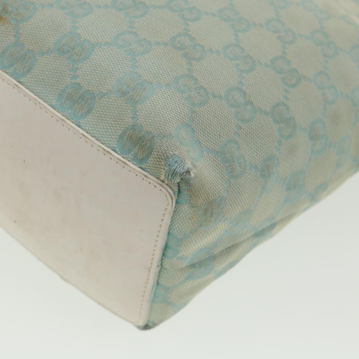 GUCCI GG Canvas Shoulder Bag Light Blue 0021099 001998 34957