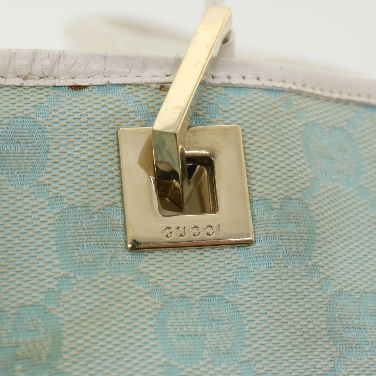 GUCCI GG Canvas Shoulder Bag Light Blue 0021099 001998 34957