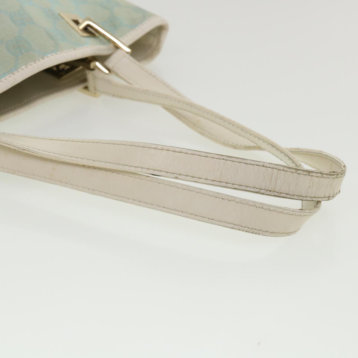GUCCI GG Canvas Shoulder Bag Light Blue 0021099 001998 34957