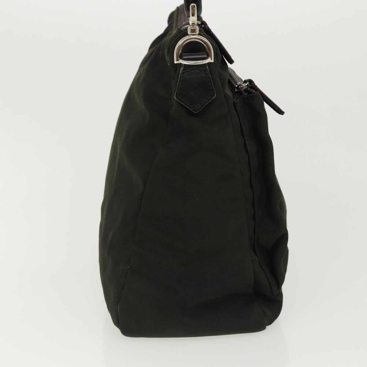 GUCCI Bamboo Shoulder Bag Nylon 2way Khaki 00005092122 ki2191