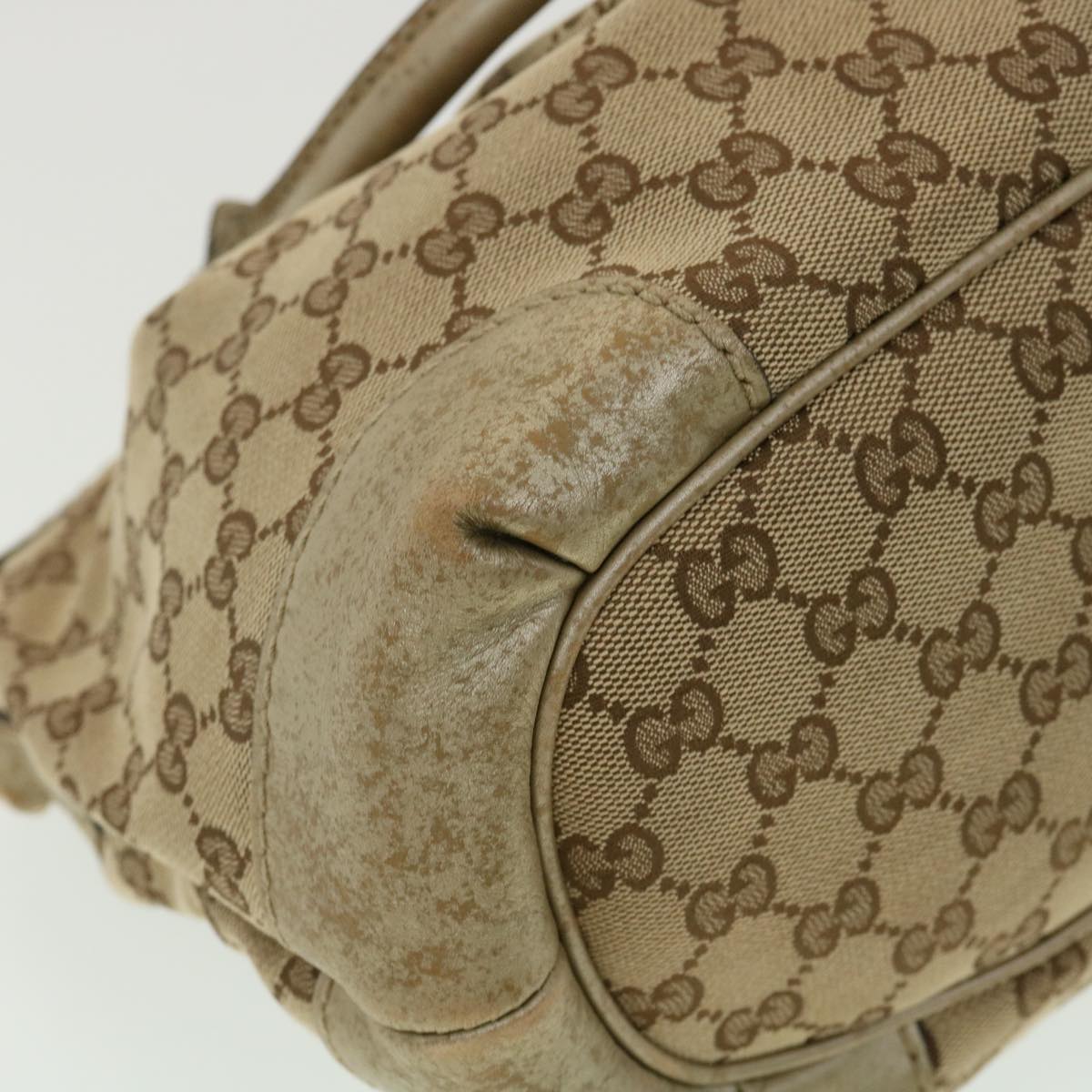 GUCCI GG Canvas Shoulder Bag 2way Beige ki2405