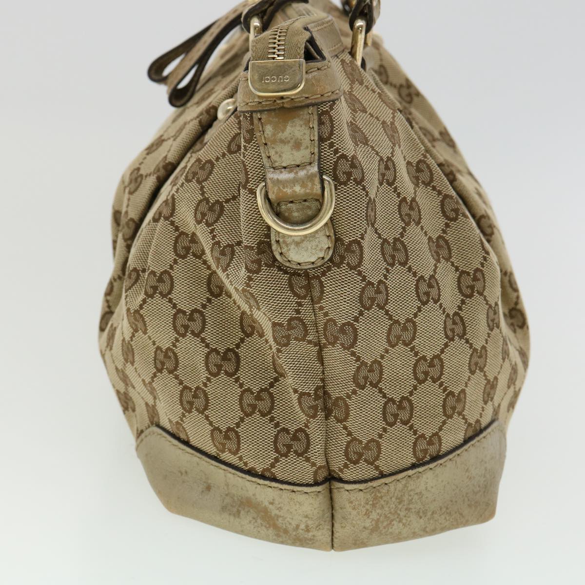 GUCCI GG Canvas Shoulder Bag 2way Beige ki2405