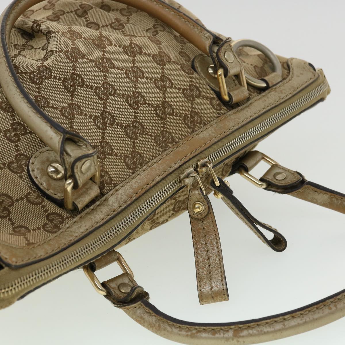 GUCCI GG Canvas Shoulder Bag 2way Beige ki2405