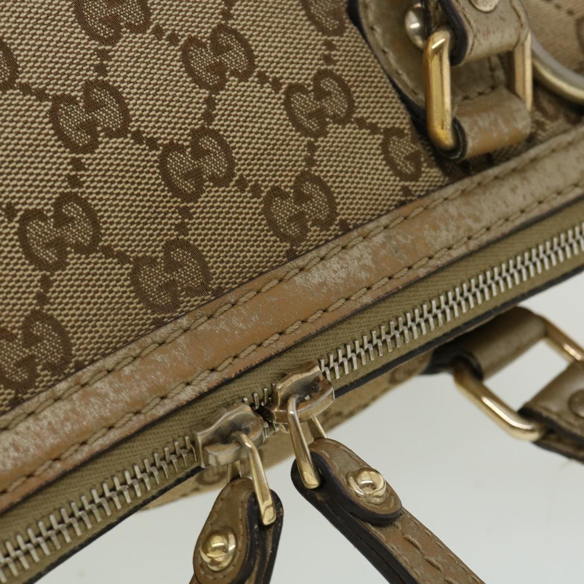 GUCCI GG Canvas Shoulder Bag 2way Beige ki2405