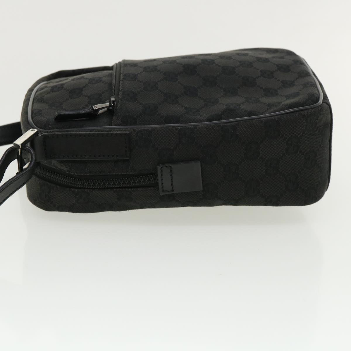 GUCCI GG Canvas Shoulder Bag Canvas Black 03136 ki2642