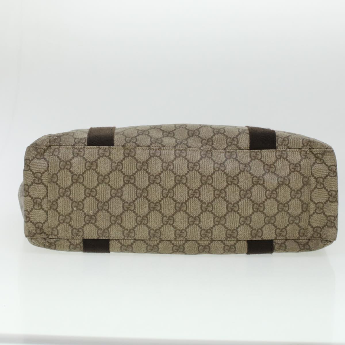 GUCCI GG Canvas Tote Bag PVC Leather Beige 141624 ki3005