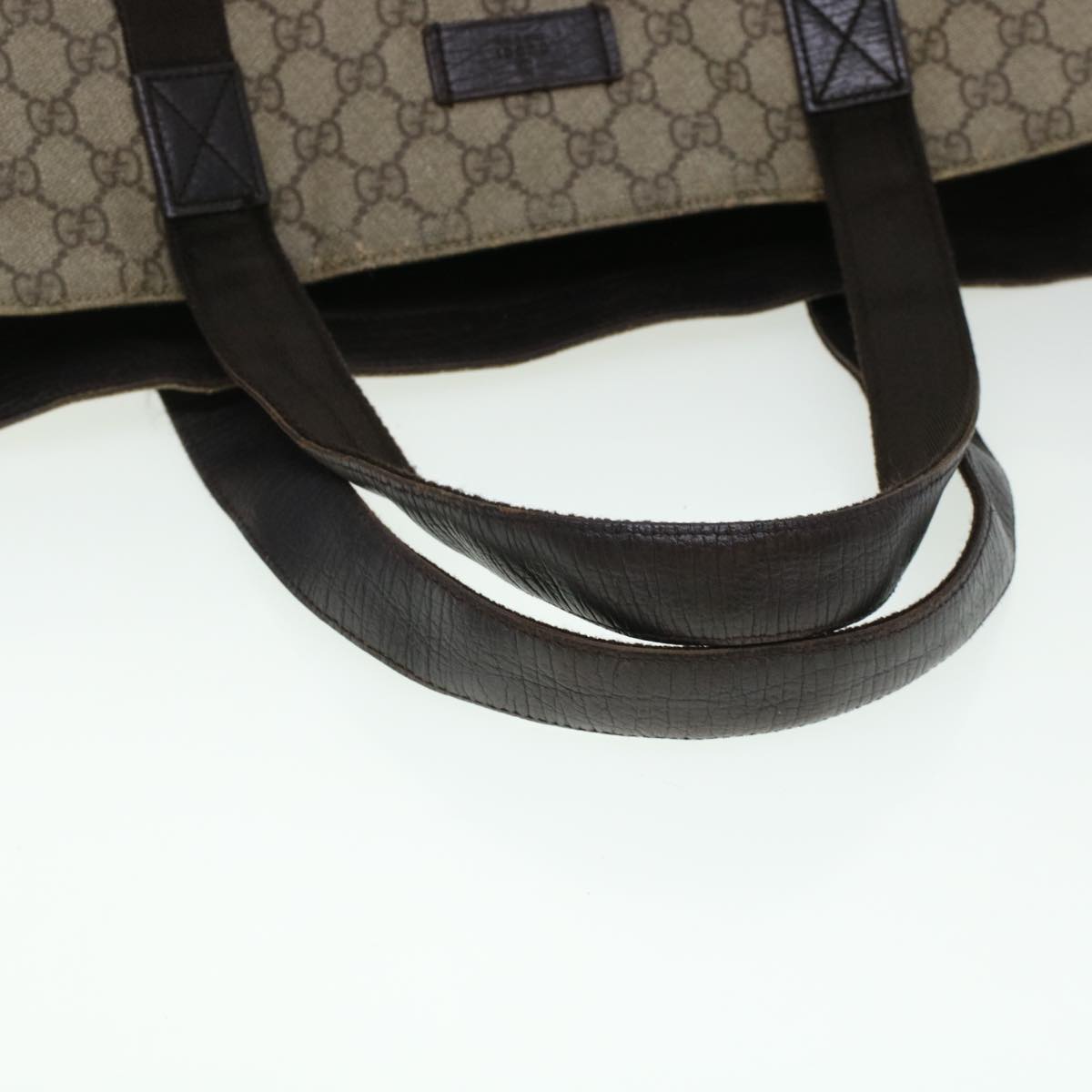 GUCCI GG Canvas Tote Bag PVC Leather Beige 141624 ki3005
