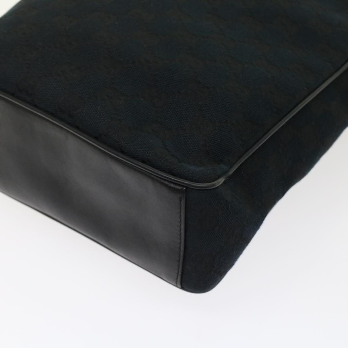 GUCCI GG Canvas Shoulder Bag Leather Black 019.0537 2123 ki3192