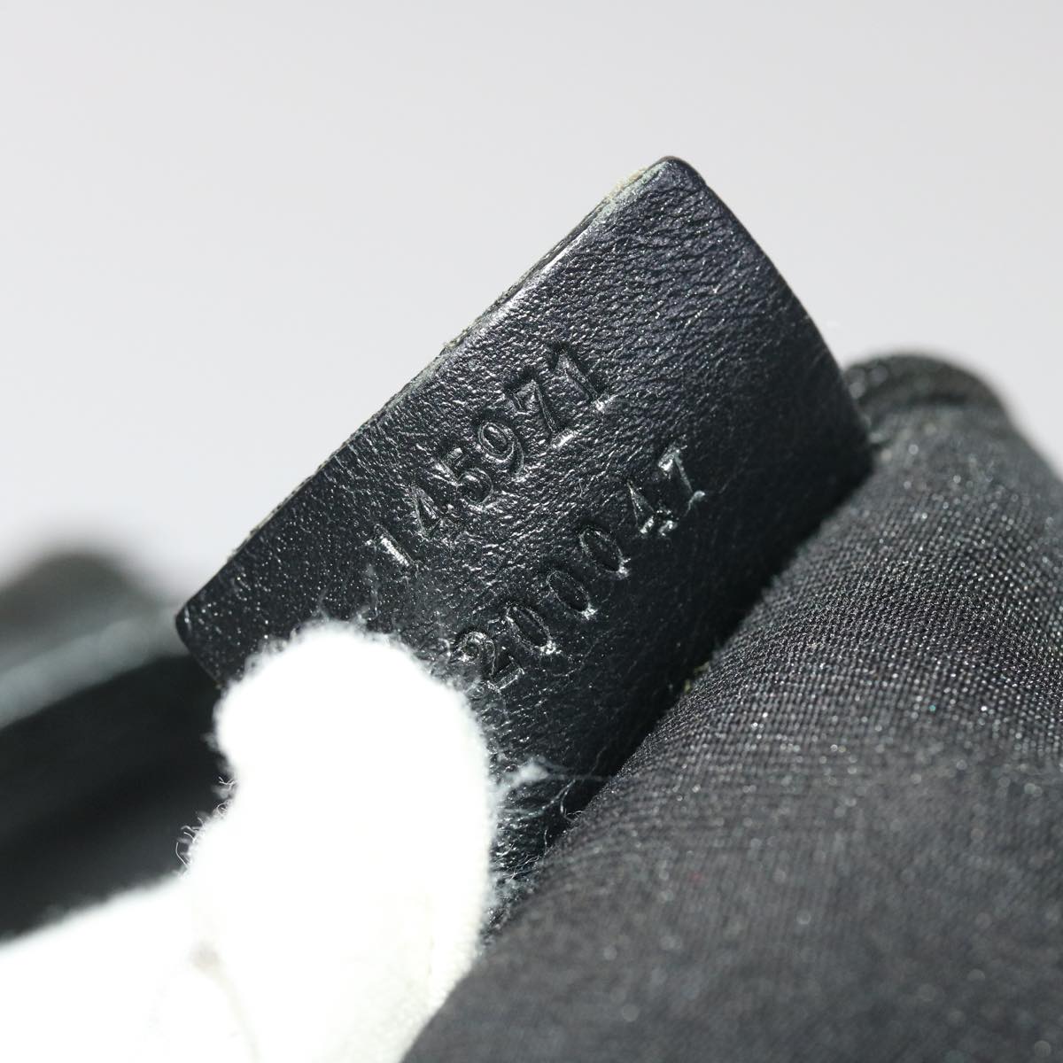 GUCCI GG Canvas Tote Bag Leather Black 145971 ki3198
