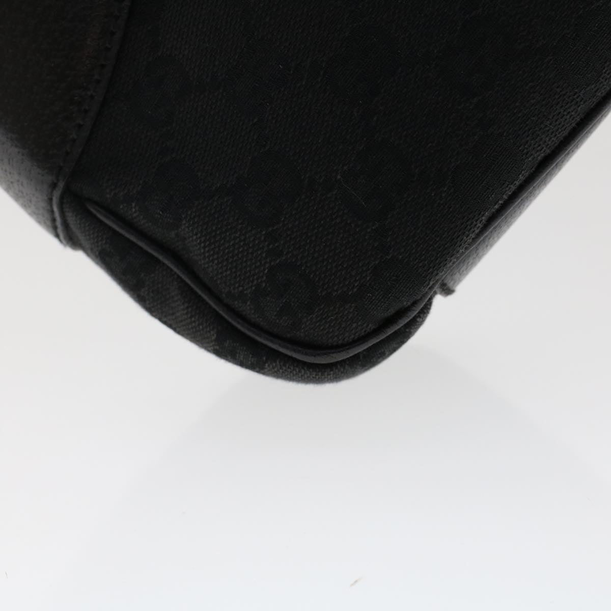 GUCCI GG Canvas Shoulder Bag Black 118012 ki3238