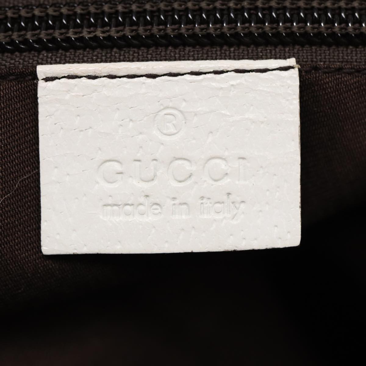 GUCCI GG Supreme Tote Bag White Beige gold 131230 Auth ki4782