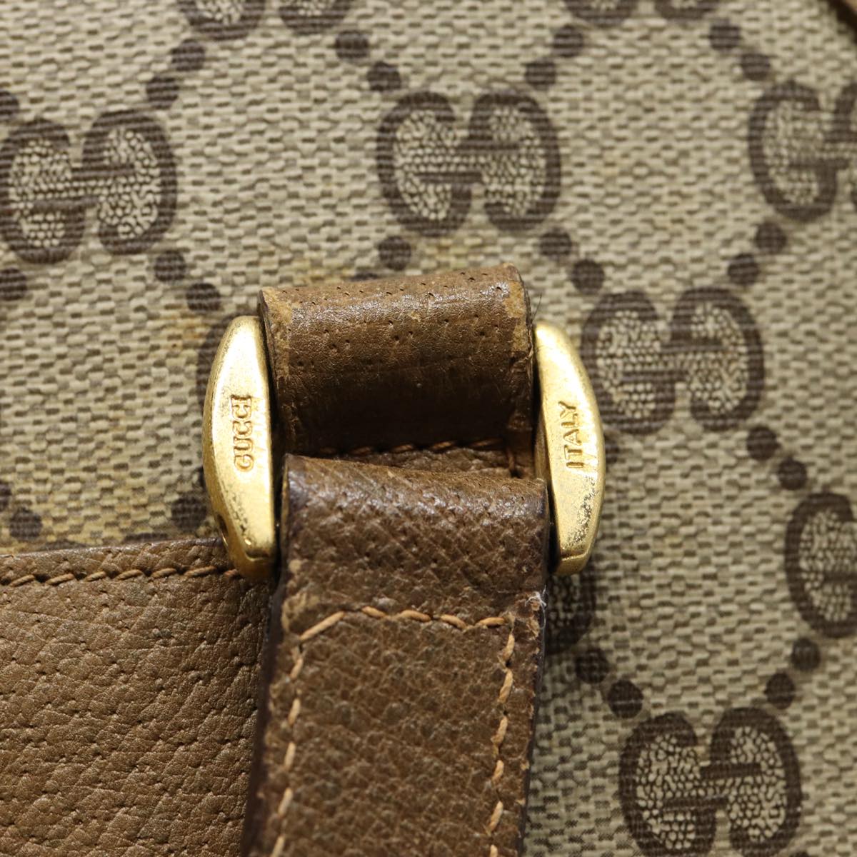 GUCCI GG Supreme Web Sherry Line Tote Bag PVC Beige Gold 39 02 091 Auth ki4828