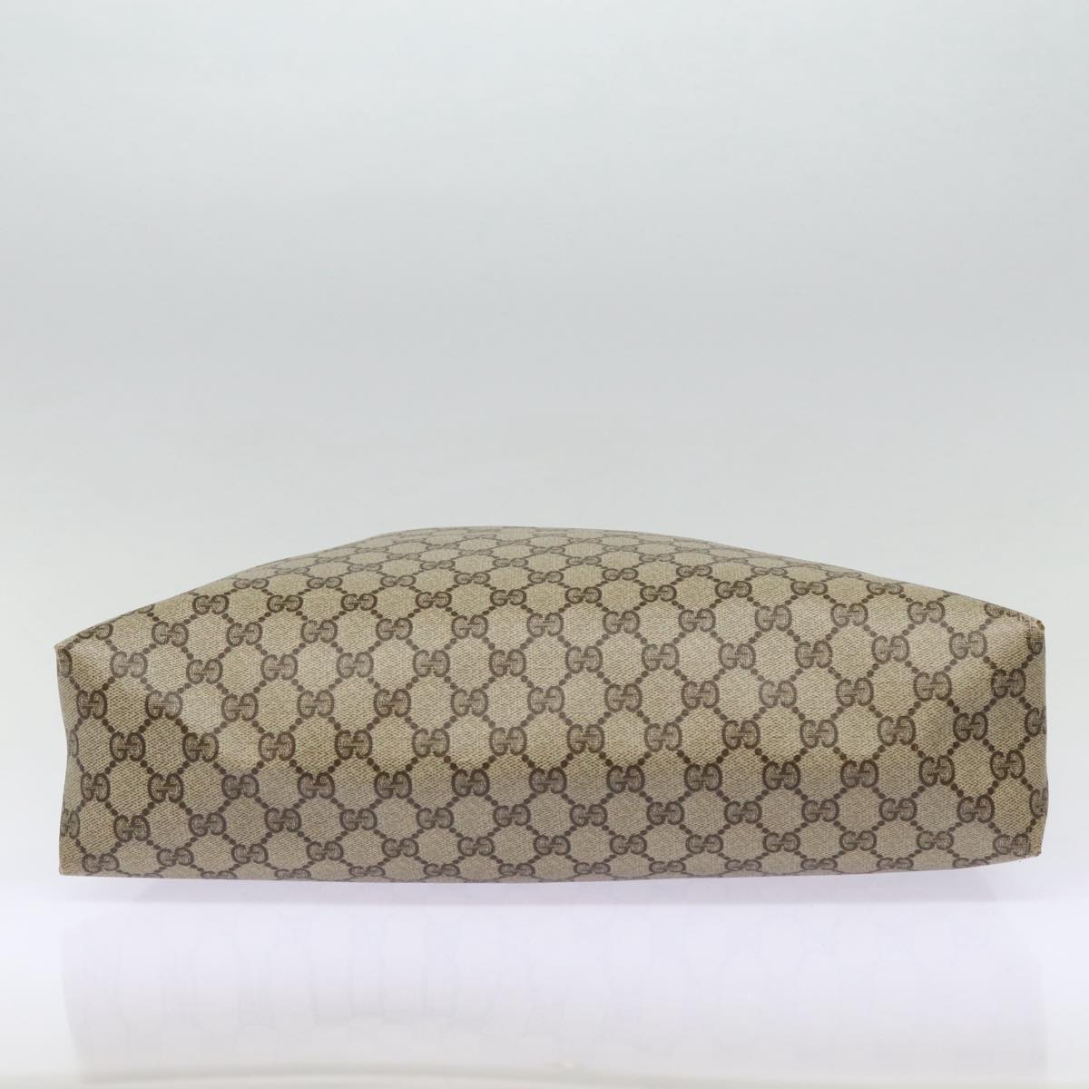 GUCCI GG Supreme Web Sherry Line Tote Bag PVC Beige Gold 39 02 091 Auth ki4828