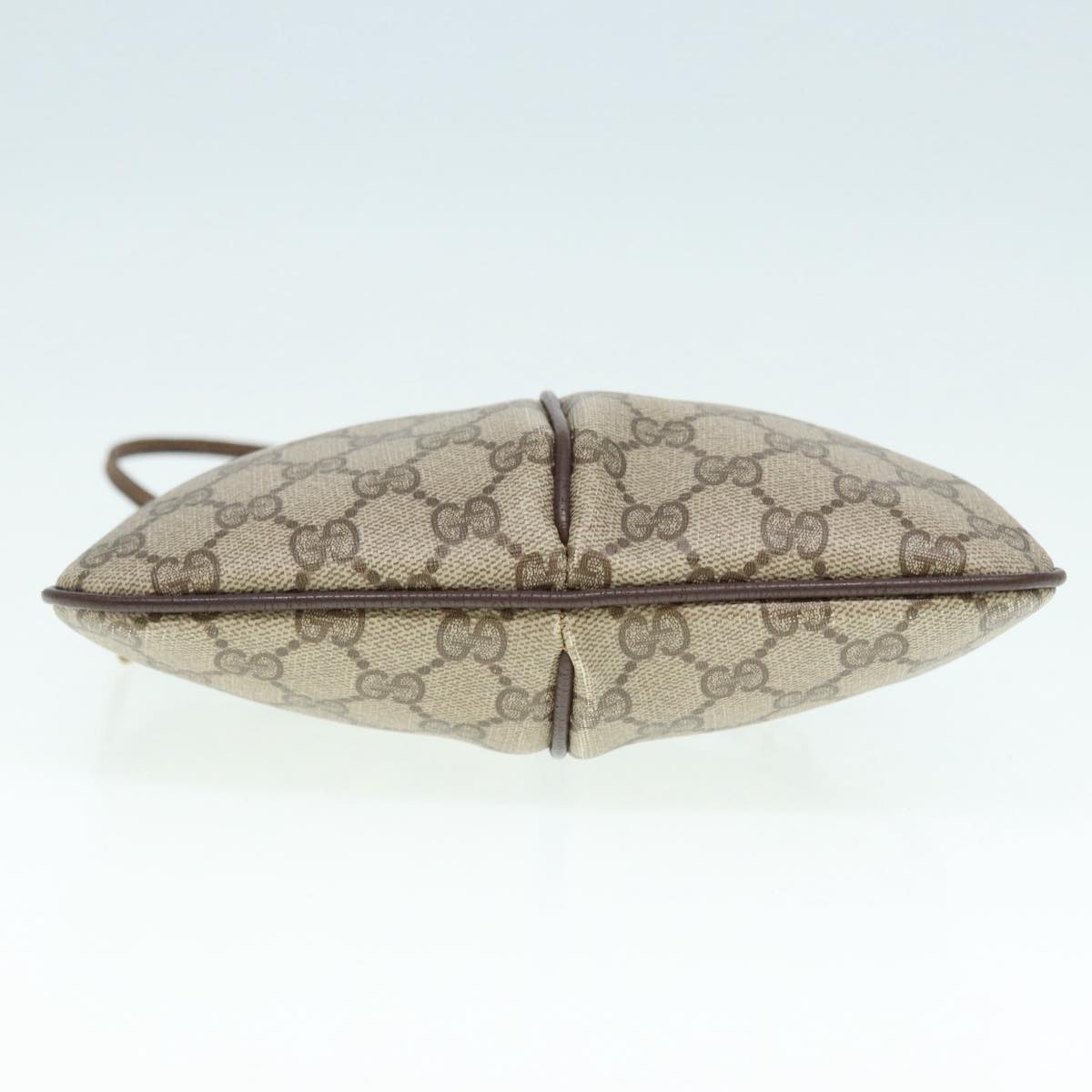GUCCI GG Supreme Web Sherry Line Shoulder Bag Beige Gold 904 02 047 Auth ki4835