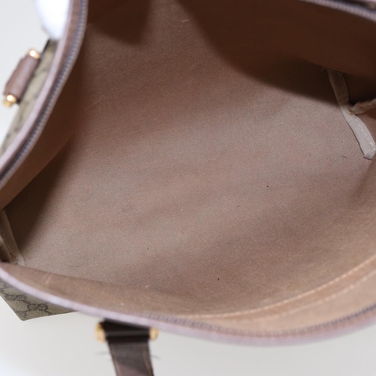 GUCCI GG Supreme Tote Bag PVC Beige Gold 002 615 6130 Auth ki4890