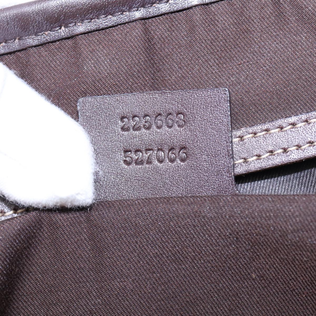 GUCCI GG Supreme Tote Bag PVC Beige Gold 223668 Auth ki4895