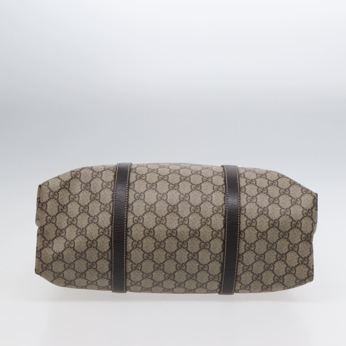 GUCCI GG Supreme Tote Bag PVC Beige Gold 223668 Auth ki4895