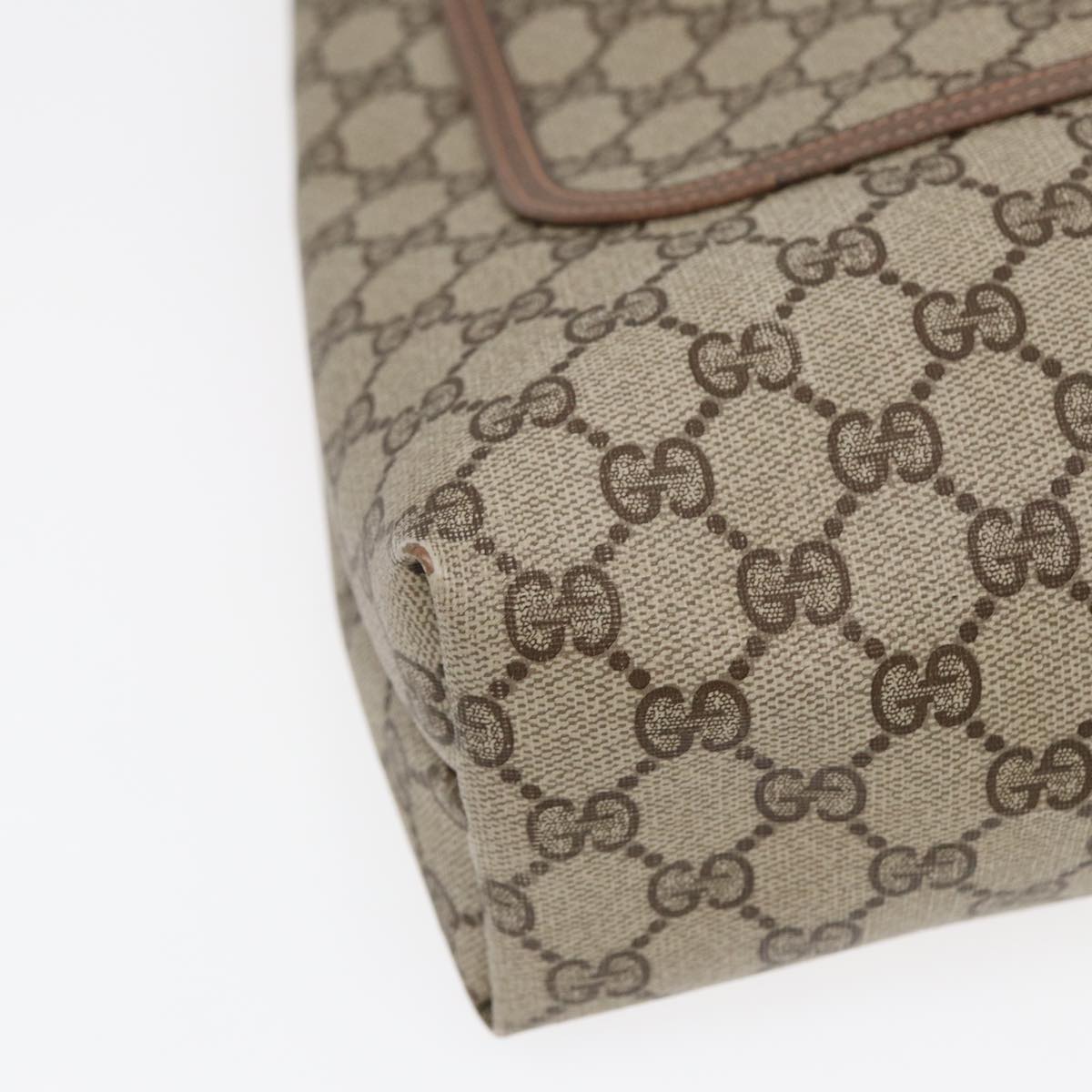 GUCCI GG Canvas Web Sherry Line Tote Bag PVC Leather Beige Green Red Auth kk303