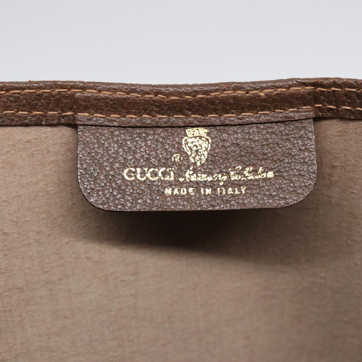 GUCCI GG Canvas Web Sherry Line Tote Bag PVC Leather Beige Green Red Auth kk306